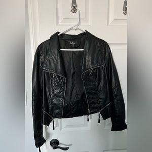 Faux leather black jacket